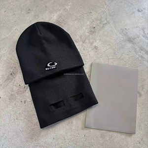 Bonnet de ski de luxe brodé avec logo, motif sport original, pour homme, masque tricoté transparent pour la neige - Product Image 5