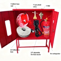 Armoire de rangement pour tuyau d'incendie flexible et durable, accessoire d'équipement de lutte contre l'incendie, finition miroir en acier inoxydable