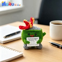 Adorable Poubelle de Noël en Crochet, Fait Main, pour le Soutien Émotionnel, Pomme de Terre Positive, Écologique, Jouet Tricoté, Décoration de Bureau