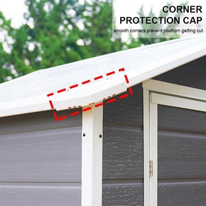 Cobertizo de jardín de lujo iNature ventilado de 6X4Ft cobertizo de almacenamiento impermeable al aire libre con piso - Product Image 2