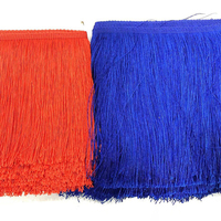 Vente en gros de haute qualité brillant 8 pouces 20CM brillant Polyester fil de soie Chainette gland frange pour robe de danse