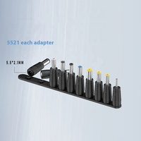 Adaptateur multifonctionnel pour ordinateur portable Convertisseur DC 8 pcs/set Universal DC Power Supply Plugs Converter Connector DC 5521 Adapter