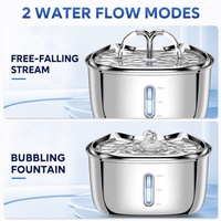 Fontaine à eau pour chat en acier inoxydable 304 de qualité alimentaire, faible bruit, fontaine à boire automatique pour animaux de compagnie avec filtre pour chats d'intérieur