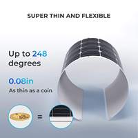 Panneau solaire flexible ETFE haute efficacité 200W SunPower pour bateaux et camping-cars, prêt à l'emploi en marine avec forte absorption de la lumière solaire