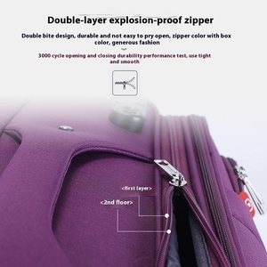 Maleta de Viaje con Ruedas Giratorias de 360°, Gran Capacidad, 20-28 Pulgadas, Diseño Moderno, Impermeable, Tela Oxford, con Candado TSA - Product Image 4