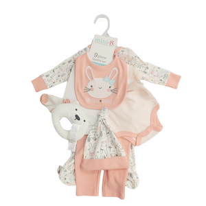 Commercio all'ingrosso 100% cotone manica intera Super morbido abbigliamento neonato Set regalo Baby Layette con cappello tuta - Product Image 6