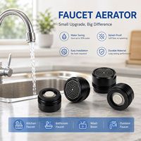Boîtier d'aérateur à sortie d'eau unique en laiton chromé avec joint torique TOPWAY pour équipement de douche de salle de bain et remplacement de robinet