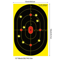 Cibles de tir en papier colorées 12x18 pouces à effet éclaboussant pour l'entraînement au tir en extérieur, OEM ODM, logo personnalisé