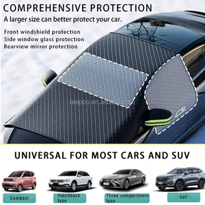 Universal Magnetic <b>Car</b> Windshield Cover Front Windshield Shade with Rear <b>Mirror</b> Cover for All Seasons Sedan Vehicle - Product Image 3