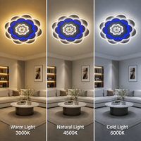 Plafonnier LED en forme de pétale pour commande en gros, le choix des acheteurs de projets, avec structure robuste, montage rapide, luminaire central blanc en forme de fleur pour importateurs