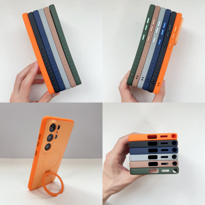 Funda Magnética Plegable Estilo INS con Soporte Metálico y Laterales Antideslizantes de TPU con Tacto de Piel para <span class=keywords><strong>Samsung</strong></span> S26 S25 S24 ULTRA - Product Image 2