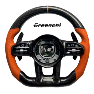 Personalizzazione Volante in Pelle con LED e Fibra di Carbonio per Mercedes Benz <span class=keywords><strong>AMG</strong></span> Classe <span class=keywords><strong>C</strong></span> E S G W204 <span class=keywords><strong>W205</strong></span> W222 G500 G55 G63 S500 S320 - Product Image 2