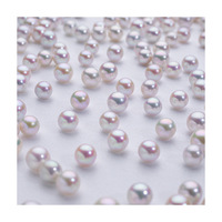 Perles de perles d'eau douce blanches naturelles, 9-14mm de taille, produit semi-fini Edison, forme circulaire, lustre élevé.