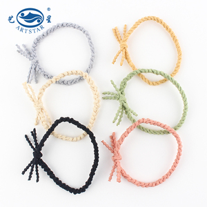 ที่นิยมถักผมเชือกน่ารักสีดำผูกโบว์วงผมยืดหยุ่นขายส่งน่ารักผูกผม - Product Image 6