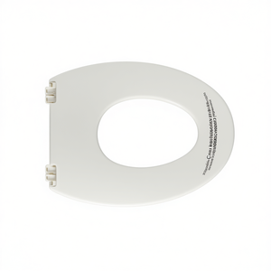 Asiento de inodoro blanco con bisagras en forma de C, 50.9 cm de largo y 37.6 cm de ancho, para personas mayores - Product Image 2