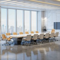 Fauteuil de bureau contemporain en cuir à dossier moyen avec hauteur réglable