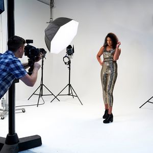 Studio Photo Vidéo Lumière Plafond Rail Piste COB Lampe Photographie Boîte Souple Microphone Support Bras Support Support Support Mural - Product Image 3