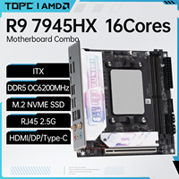 Combo carte mère et processeur AMD Ryzen R9 7945HX, DDR5, ordinateur de bureau DIY, 16 cœurs, pour jeux, bureautique, montage vidéo