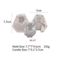 INTODIY3D rétro Portrait bougie Silicone moule résine époxy gypse plâtre tête de Venus Statue moule pour faire croquis modèle artisanat