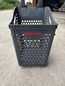 Chariot de grande taille à <span class=keywords><strong>4</strong></span> <span class=keywords><strong>roues</strong></span> 70L <span class=keywords><strong>panier</strong></span> à roulettes, <span class=keywords><strong>panier</strong></span> à roulettes en plastique de supermarché de grand volume <span class=keywords><strong>avec</strong></span> <span class=keywords><strong>4</strong></span> <span class=keywords><strong>roues</strong></span> - Product Image 5