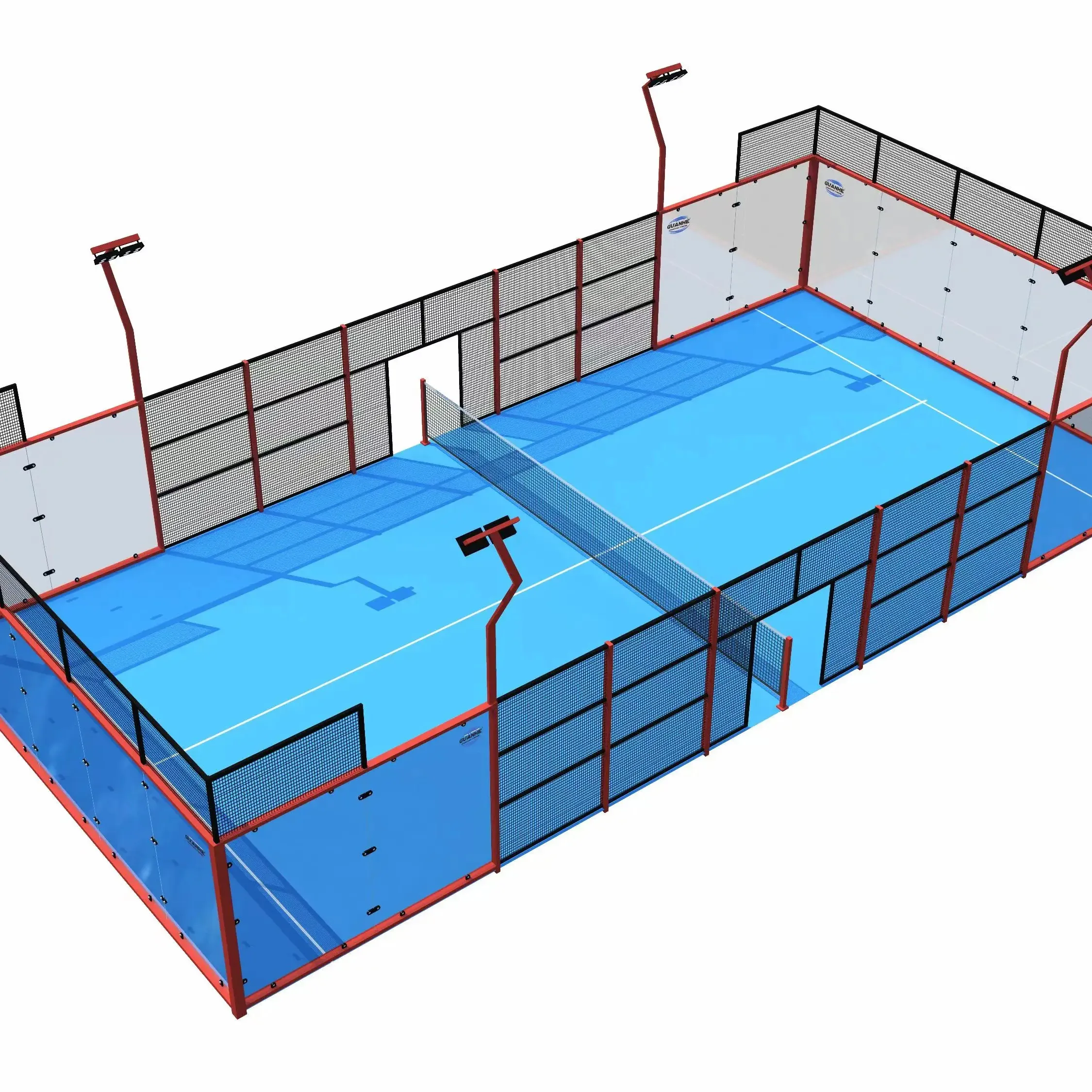 paddle tennis court/paddle tennis/paddle court padel court full panoramic paddle tennis