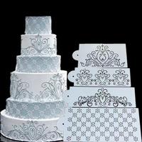 Hot Sale Kunststoff Spray Blumenmuster Vorlage Spitze Mesh Mold Cake Dekorieren Schablonen für Airbrush Dekoration