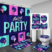 Hot <strong>Selling</strong> Athroom Barosa Clear Liner <strong>Bathroom</strong> Set Black and Silver Rugs Shower <strong>Curtain</strong> for <strong>Best</strong> YOU