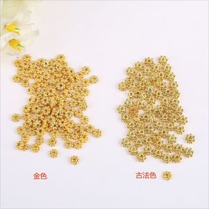 Perles entretoises en forme de fleur plaquées or Lisheng Jewelry 6 mm pour la fabrication de bracelets et de colliers DIY - Product Image 2