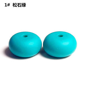 Venta al por mayor 14MM Multicolor impreso cuentas de silicona suave bebé <span class=keywords><strong>chupete</strong></span> <span class=keywords><strong>cadena</strong></span> DIY cuentas anticaída cuentas sueltas - Product Image 6