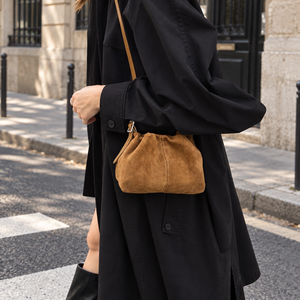 Sac fourre-tout unisexe vintage en daim avec fermeture éclair, sac seau souple, sac à bandoulière, sacoche quotidienne, sac à bandoulière - Product Image 3