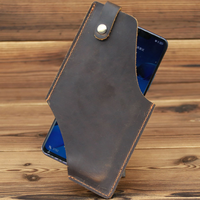 M011 Sac de téléphone en cuir de vachette pour homme, étui de ceinture en cuir, pochette pour téléphone, housse pour homme