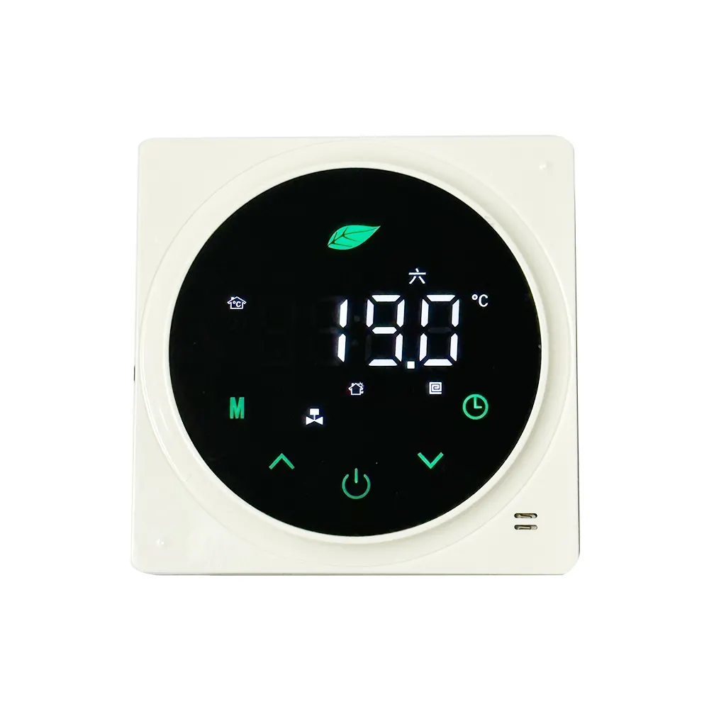 Écran tactile Wifi intelligent, Thermostat de chauffage par le sol, Thermostat numérique de pièce pour le chauffage par le sol, contrôle à deux tuyaux