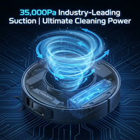 Aspirateur robot sans fil intelligent Dreame X60 Pro, aspiration 35000 Pa, avec station de vidage et de remplissage automatiques tout-en-un Omni Dock