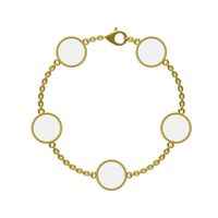 Bijoux de luxe Bracelet trèfle à quatre feuilles double face 13 mm pour femme Bijoux de mode Bracelet en or 18 carats