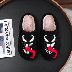 Pantuflas Venom de <span class=keywords><strong>Anime</strong></span> Americano, Bordadas, con Suela de TPR Antideslizante, Duraderas, Cálidas y Peludas para Hombre y Mujer - Product Image 2