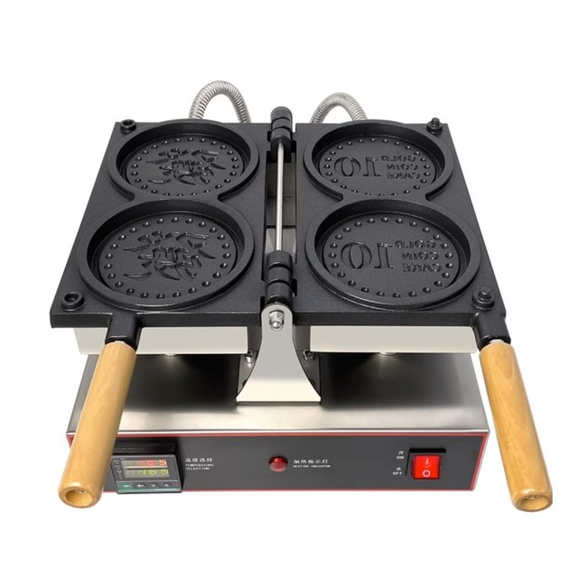 110V 220V Gold Coin Waffle Machine Waffle Maker Digital