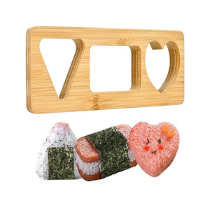 Bamboo Rice Ball <b>Mold</b> Triangle Shape For Sushi And Bento Making Tool - Product Image 1
