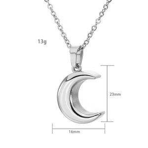 Kalung Liontin Gaya Bulan Berlapis Emas dari Baja Tahan Karat untuk Abu Jenazah atau Parfum, Cocok untuk Acara Hari Jadi - Product Image 6