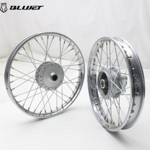 Juego de Llantas Cromadas Nuevas Blujet, Diseño de Malla de 36 <span class=keywords><strong>Radios</strong></span>, Delanteras 1.4-18, Traseras 1.6-<span class=keywords><strong>17</strong></span>, para Motocicletas Modelo CG 125-150 - Product Image 2