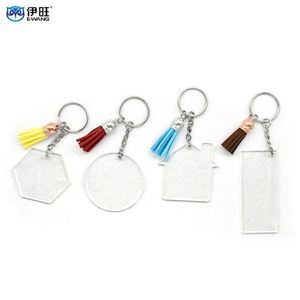 Wholesale DIY Colorful <b>Tassel</b> Pendants Transparent Acrylic Keychain <b>for</b> Craft and <b>Key</b> Use - Product Image 3