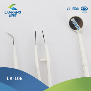 ชุดอุปกรณ์ทันตกรรมแบบใช้แล้วทิ้ง LK-106 พร้อมกระจก ปากคีบ และแหนบ สำหรับผู้ใหญ่ สีขาว ได้รับการรับรองมาตรฐาน CE คู่มือการใช้งาน - Product Image 4