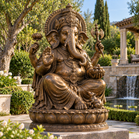 Statue de Ganesha en bronze, grande taille, faite à la main, de haute qualité, en laiton, pour le dieu hindou Ganesha
