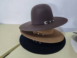 CL8292 venta al por mayor 100% lana australiana ala ancha bloqueada corona abierta fieltro de lana ala grande cuerpo vaquera sombrero sombreros de vaquero - Product Image 3