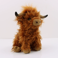 Peluche Vache des Highlands Marron, Jouet en Peluche Vache des Highlands Écossaise, Peluche Yak Écossais, Poupée pour Enfants