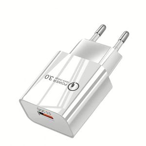 High Quality US/<b>EU</b> <b>Plug</b> USB Charger Block Quick Charge 18W Phone Charger <b>Adapter</b> Mobile Phone Charger - Product Image 1