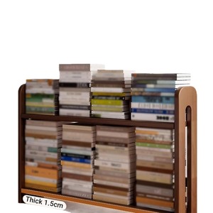 Étagère de bureau en bois massif, multi-niveaux, design minimaliste, organisateur sur pied pour espace de travail - Product Image 5