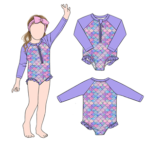 <span class=keywords><strong>Traje</strong></span> <span class=keywords><strong>de</strong></span> <span class=keywords><strong>Baño</strong></span> Little Glow Kid con Estampado <span class=keywords><strong>de</strong></span> Sirena para <span class=keywords><strong>Niñas</strong></span>, con Cierre Frontal y Volantes, <span class=keywords><strong>en</strong></span> Oferta <span class=keywords><strong>de</strong></span> Verano para Bebés y <span class=keywords><strong>Niñas</strong></span> Pequeñas - Product Image 4