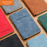 Carnet de notes professionnel A5 en cuir PU effet peau, avec logo personnalisé, reliure à feuilles pliées, couverture rigide, boucle pour stylo, papier ligné crème 80g