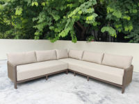 Conjunto de Sofás de Exterior Modernos, Lujosos y Duraderos, Muebles de Patio, Sofá para Villa, Resort, Hotel, Jardín, Combinación de Sofás Largos