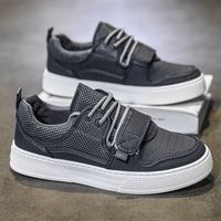Vente directe usine – Baskets décontractées en maille pour hommes, couleur unie, semelle souple, plateforme rehaussante, respirantes, chaussures de sport pour hommes